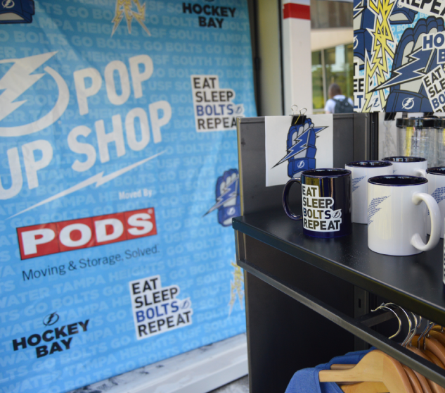 PODS containers pop up shop