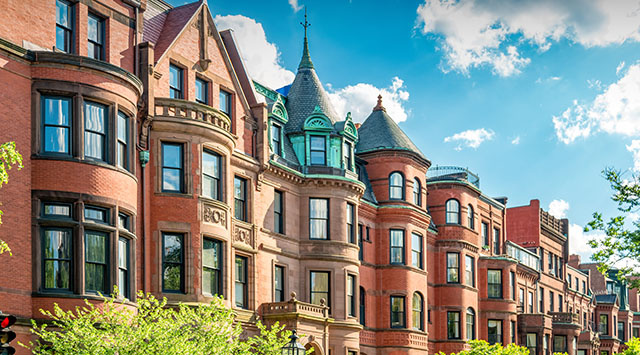 Photo of buildings in Boston on a sunny day