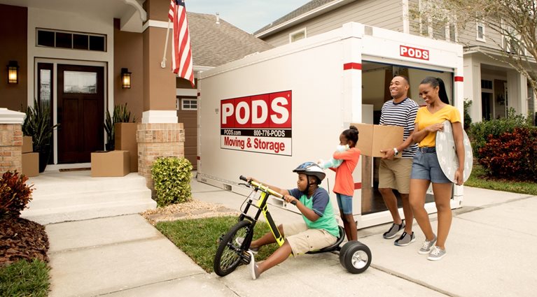 PODS Container in a Driveway