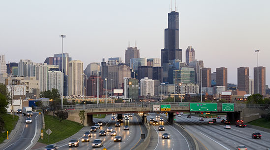 Chicago city skyline