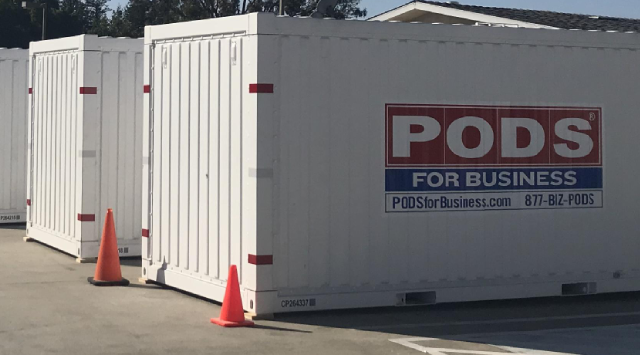Construction Storage Containers On Site
