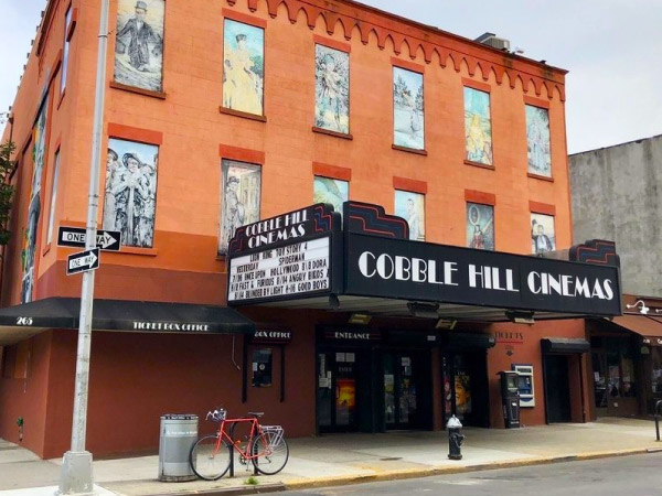 Outside view of Cobble Hill Cinemas in the Cobble Hill Neighborhood of NYC.