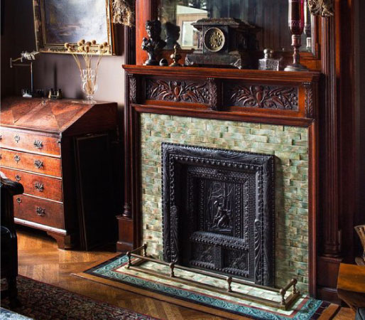 Cast-iron inserts or surrounds are typical of Victorian fireplaces.