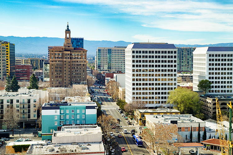 Downtown San Jose during the day.