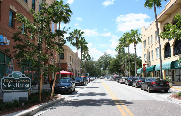 Downtown Safety Harbor is a popular spot for Safety Harbor locals and residents of other nearby Tampa suburbs