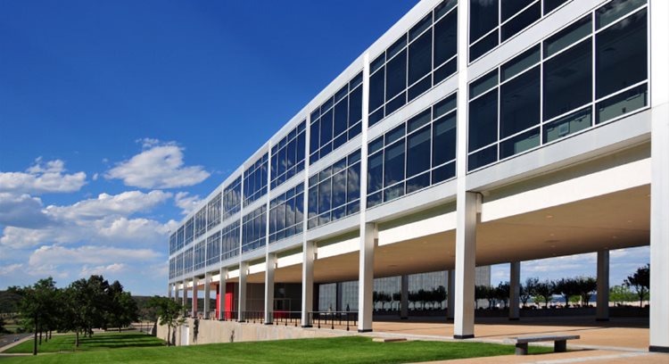The U.S. Air Force Academy in Colorado Springs on a clear, summer day.