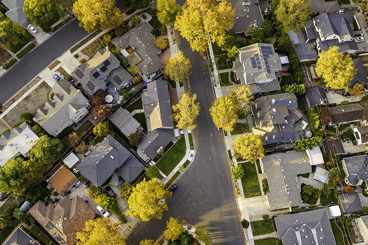 A birds-eye view of the West San Jose neighborhood