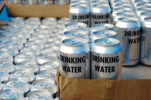 A case of drinking water in cases for disaster relief efforts